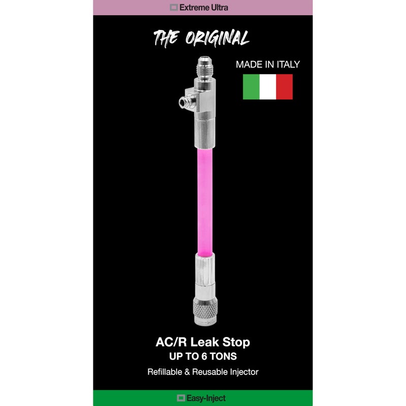 ERRECOM Extreme Ultra A/C Leak Stop Direct Easy Inject Solution for HVAC&R Systems up to 6 Tons with 1/4 SAE Charging Port  for all Refrigerants and Oils | Reusable  Refillable  US Patented - 0.2 fl oz (6 mL) - Image 1